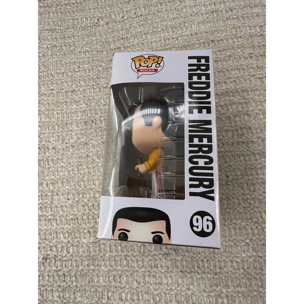 Funko Pop Freddie Mercury 96 Queen Vinyl Figure‎ Yellow Jacket Rocks Music Toy